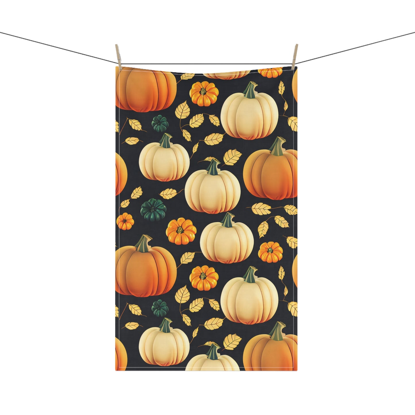 Autumn Pumpkin Tea Towels, Fall Kitchen Decor, Thanksgiving Gift, Farmhouse Style, Harvest Home Accents