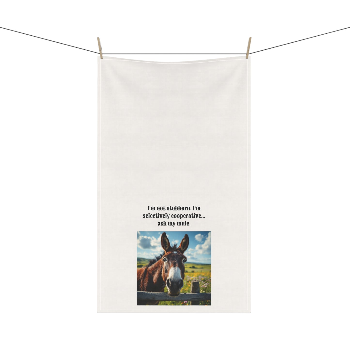 Humorous Mule Tea Towels, Funny Kitchen Towels, Gifts for Mule Lovers, Farmhouse Decor, Equine Humor Kitchenware