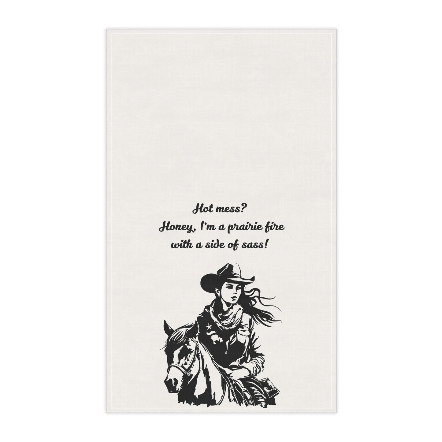 Cowgirl Sass Tea Towels - Rustic Kitchen Decor, Western Home Accent, Farmhouse Gift, Functional Art, Unique Hostess Present