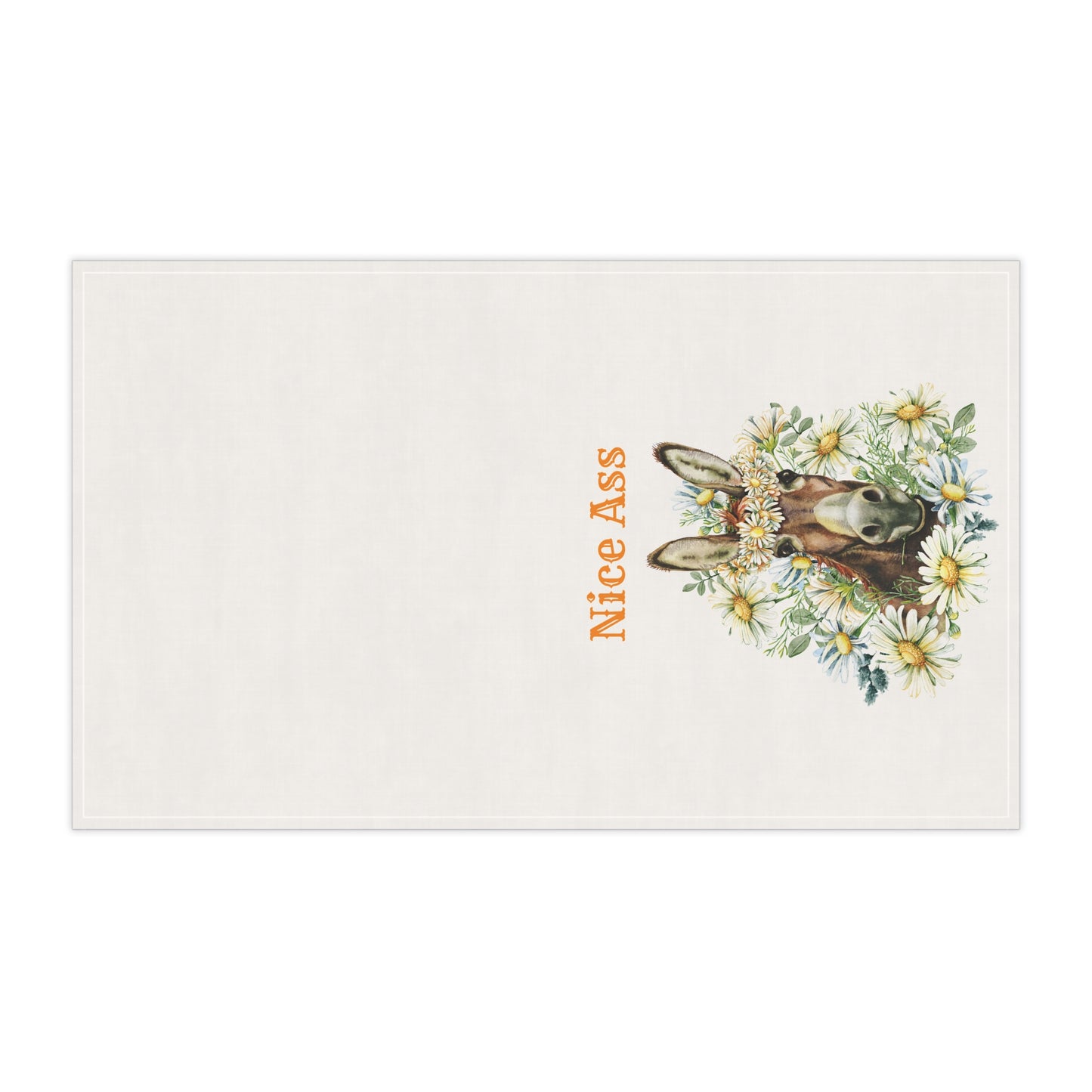 Funny Donkey Tea Towel, "Nice Ass" Kitchen Decor, Gift for Animal Lovers, Farmhouse Style Dish Towel, Unique Home Gift