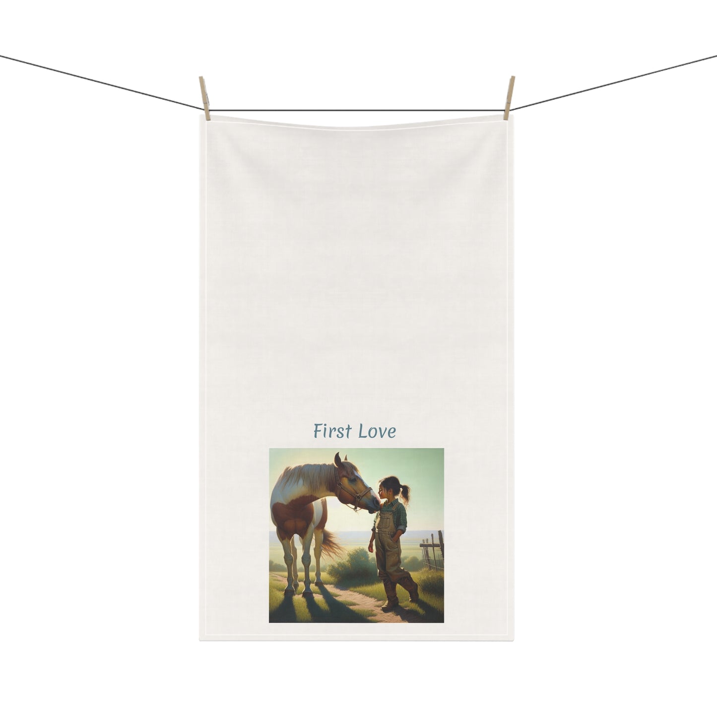 Heartwarming First Love Tea Towels, Farmhouse Decor, Country Kitchen Gift, Equestrian Themed, Horse Lover Present