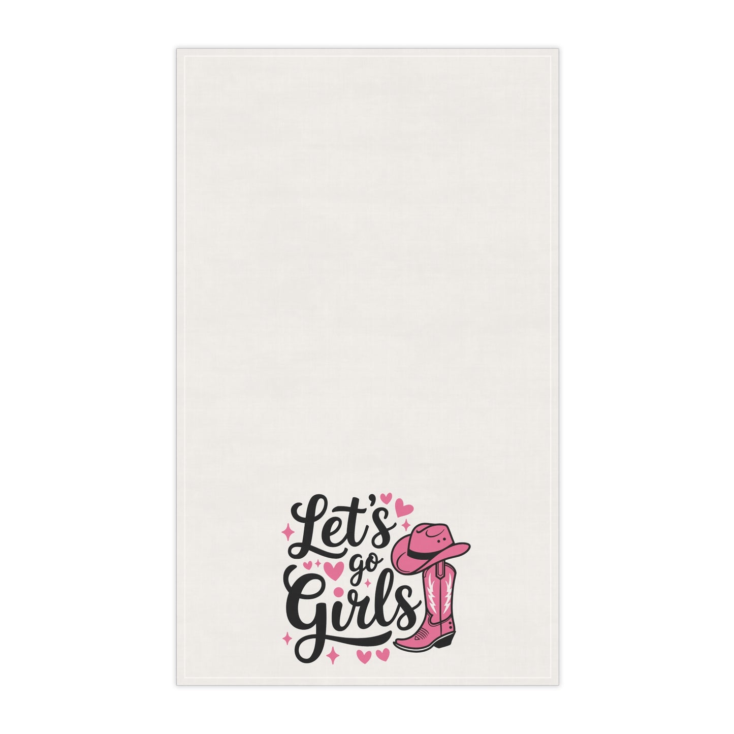 Girls' Western Theme Tea Towels, Let's Go Girls Cowgirl Kitchen Decor, Rustic Home Accents, Gift for Women, Farmhouse Style, Party Essentials