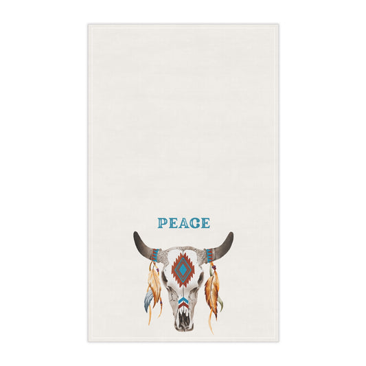 Southwestern Colors Peace Tea Towels, Kitchen Linens, Decorative Hand Towels, Home Gift Towels, Housewarming Hostess Gift, House Decor