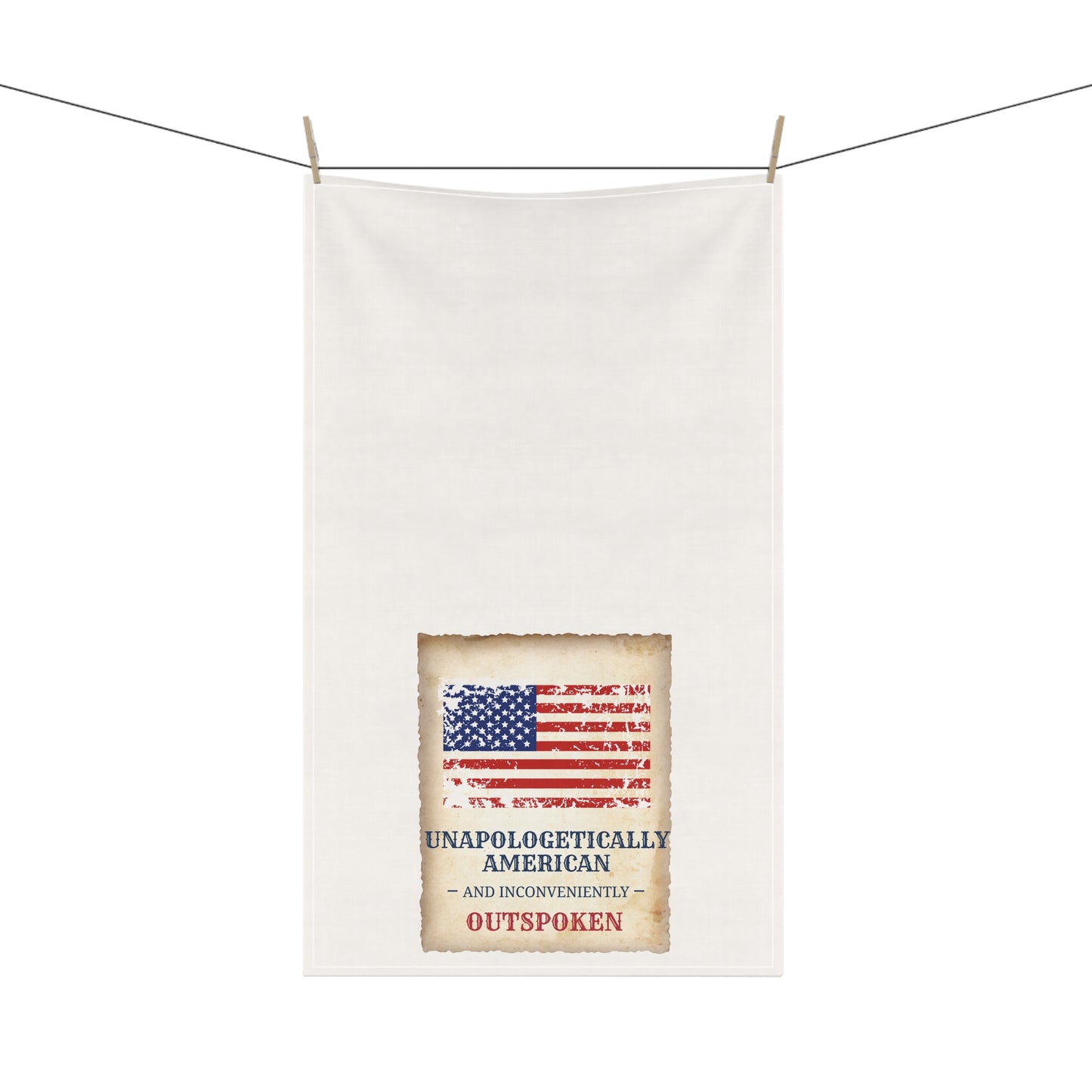 Unapologetically American Tea Towels - Rustic Kitchen Decor, Patriotic Gift for Home, Cooking, Americana, BBQ, 4th of July