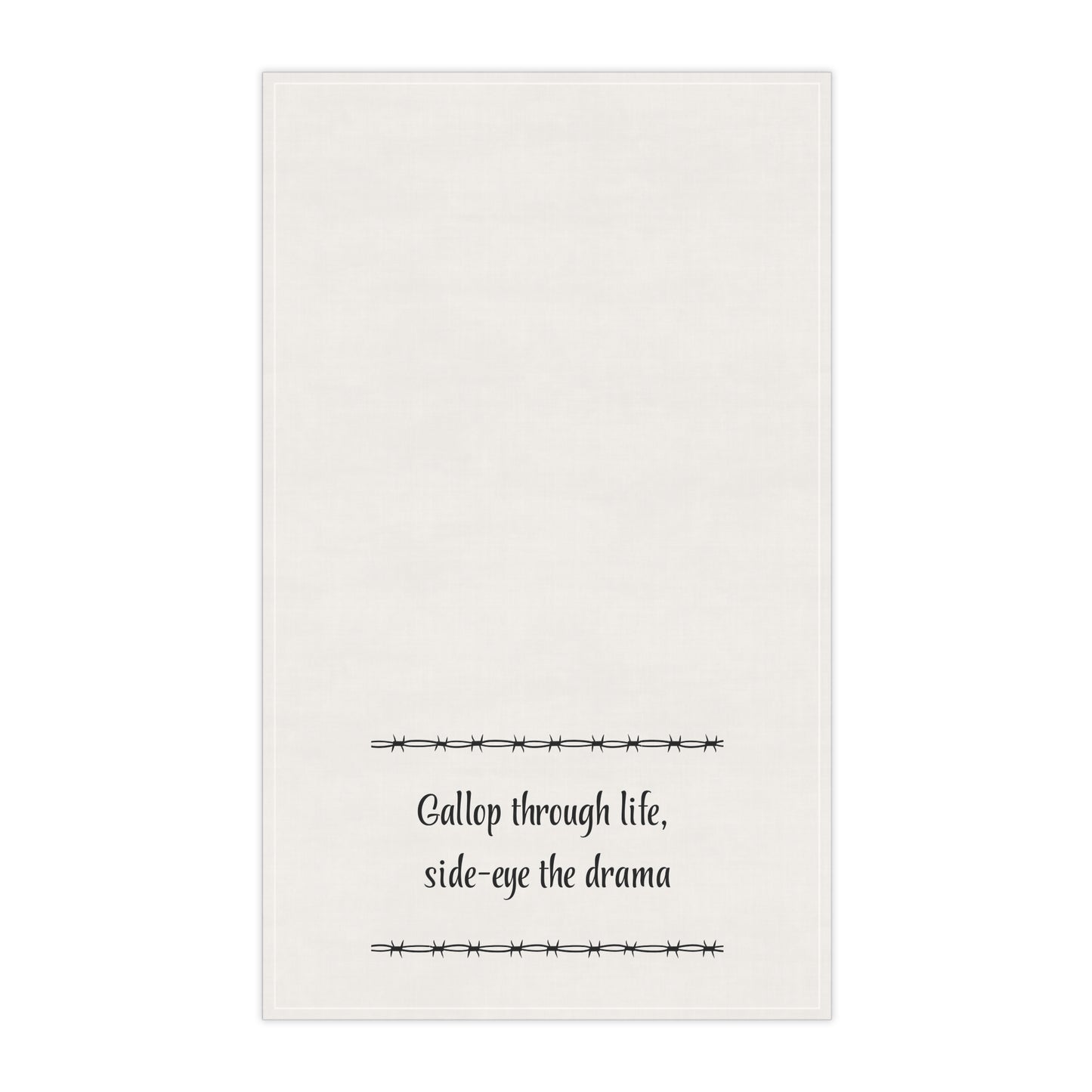 "Gallop through Life, side-eye the drama" Horse-tastic Tea/bar Towels with Inspiring Quotes, Kitchen Decor, Gift for Horse Lovers, Unique Home Accessories, Perfect for Housewarming