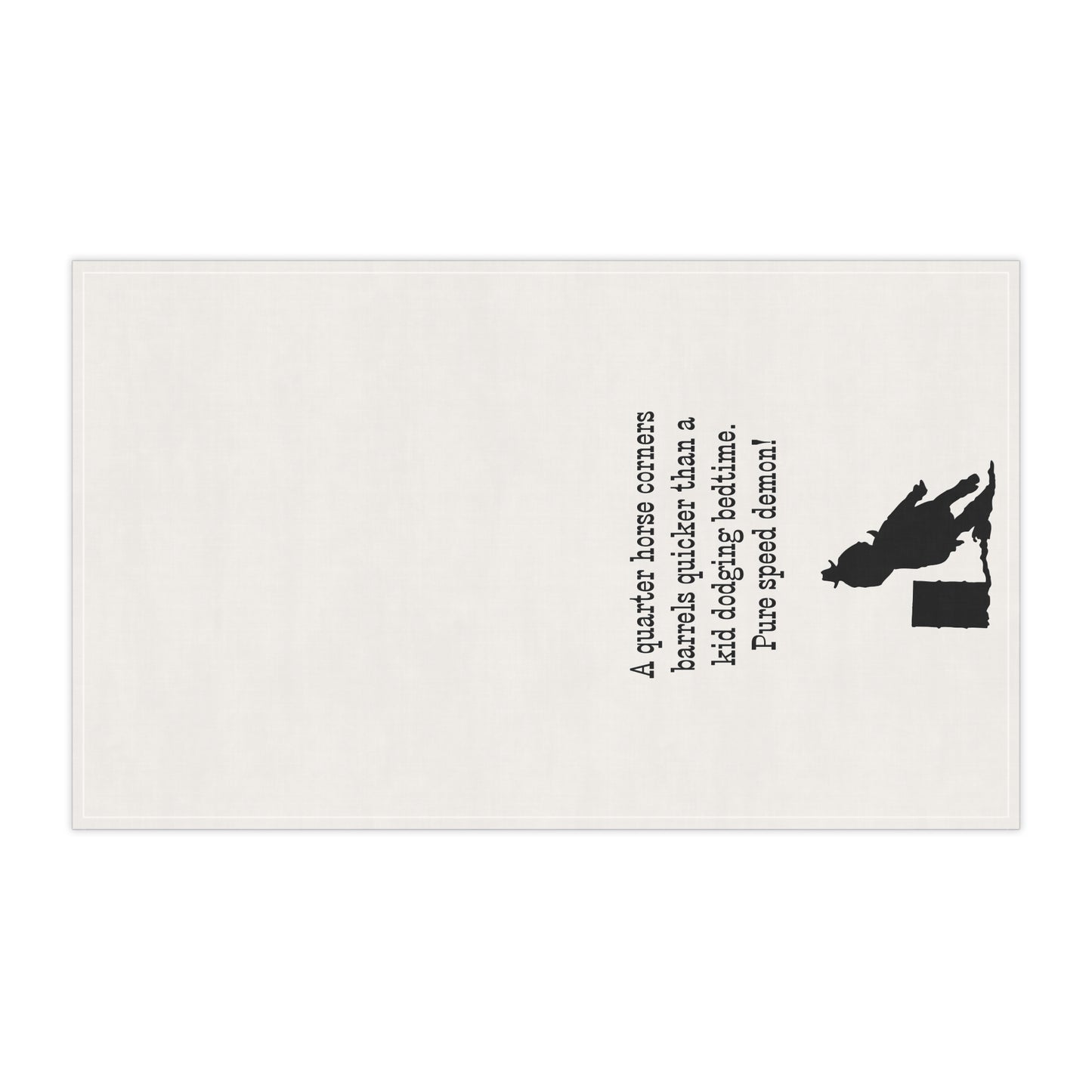 Quarter Horse Barrel Racing Tea Towels, Funny Kitchen Linens, Gift for Horse Lovers, Unique Home Decor, Cowboy Kitchen Accessories