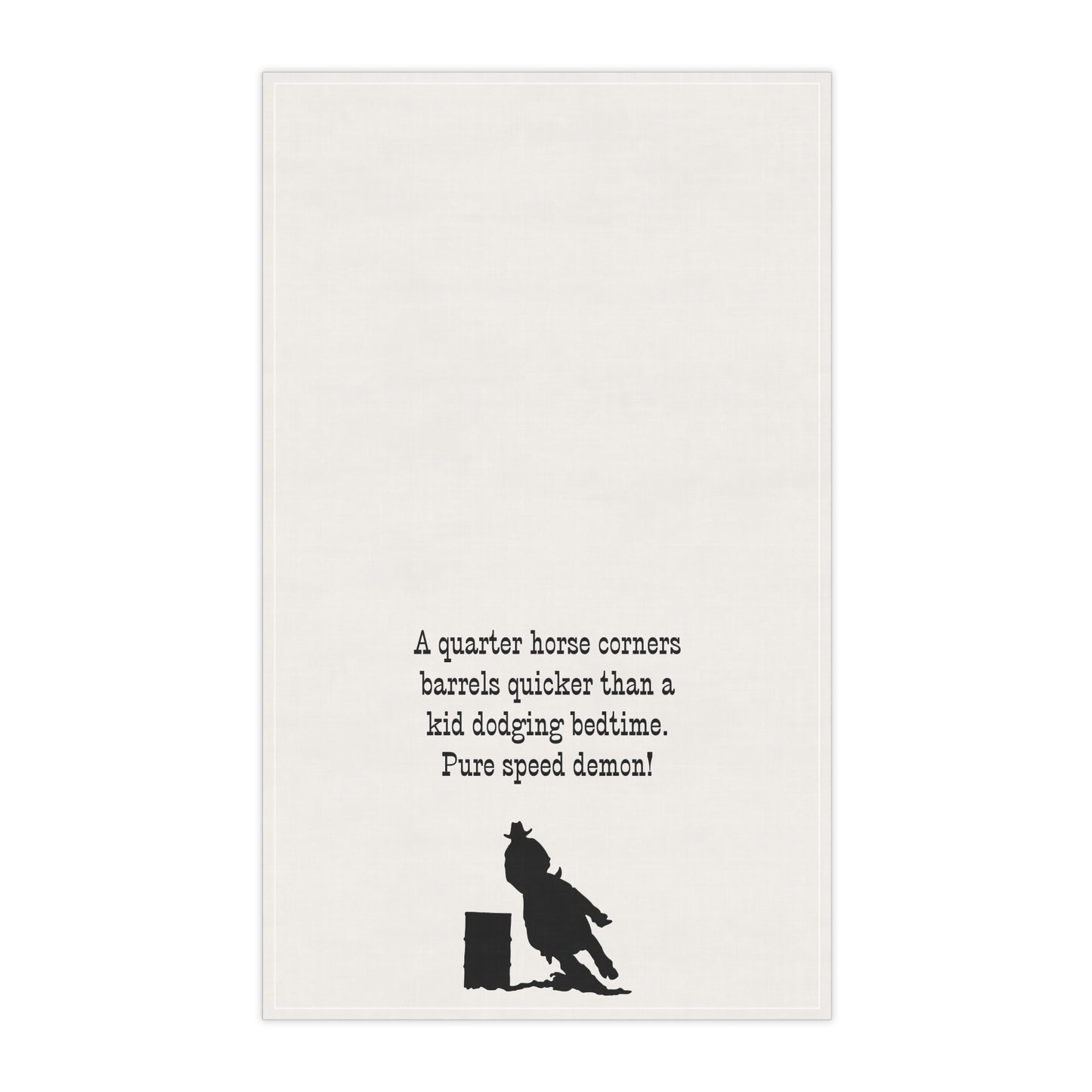 Quarter Horse Barrel Racing Tea Towels, Funny Kitchen Linens, Gift for Horse Lovers, Unique Home Decor, Cowboy Kitchen Accessories