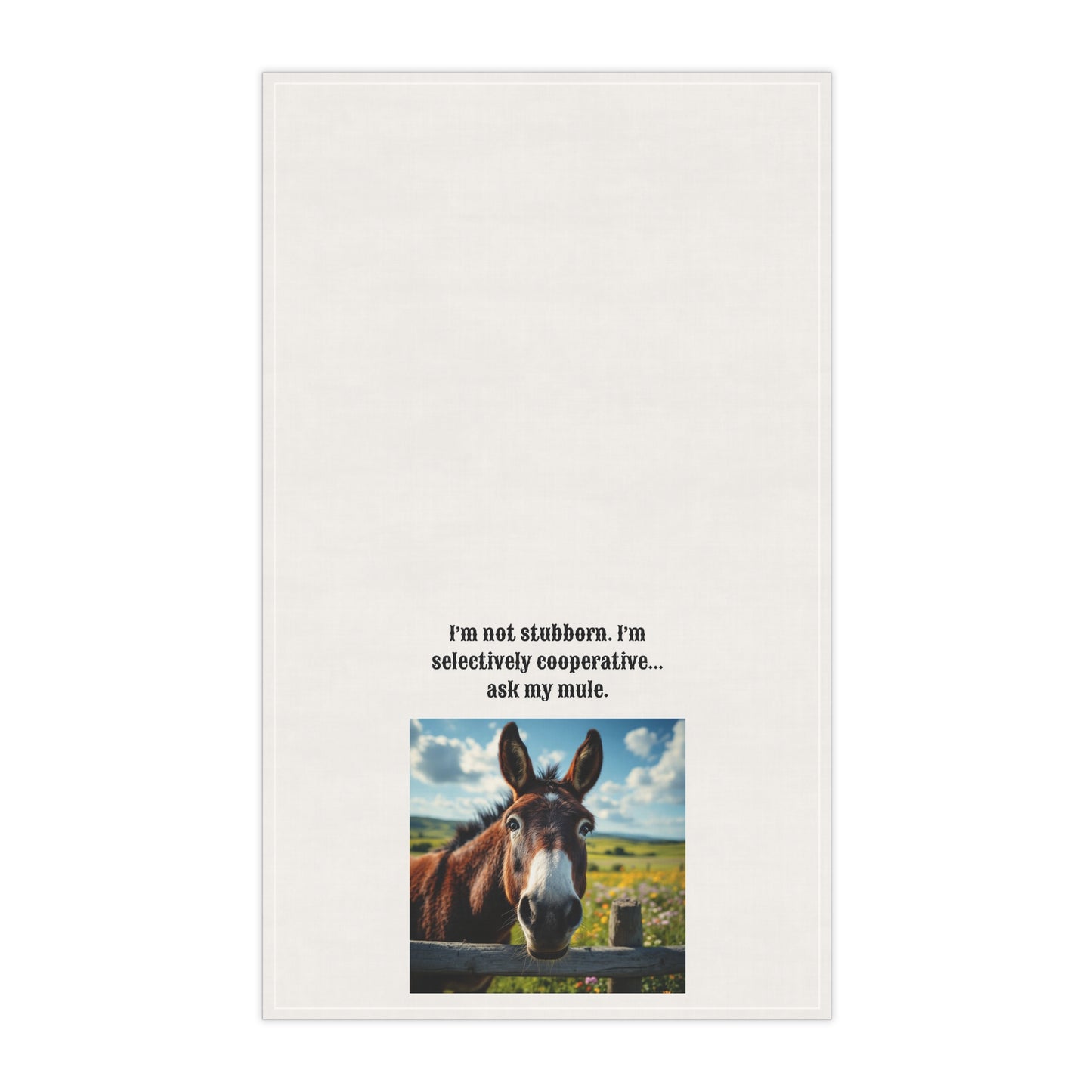 Humorous Mule Tea Towels, Funny Kitchen Towels, Gifts for Mule Lovers, Farmhouse Decor, Equine Humor Kitchenware