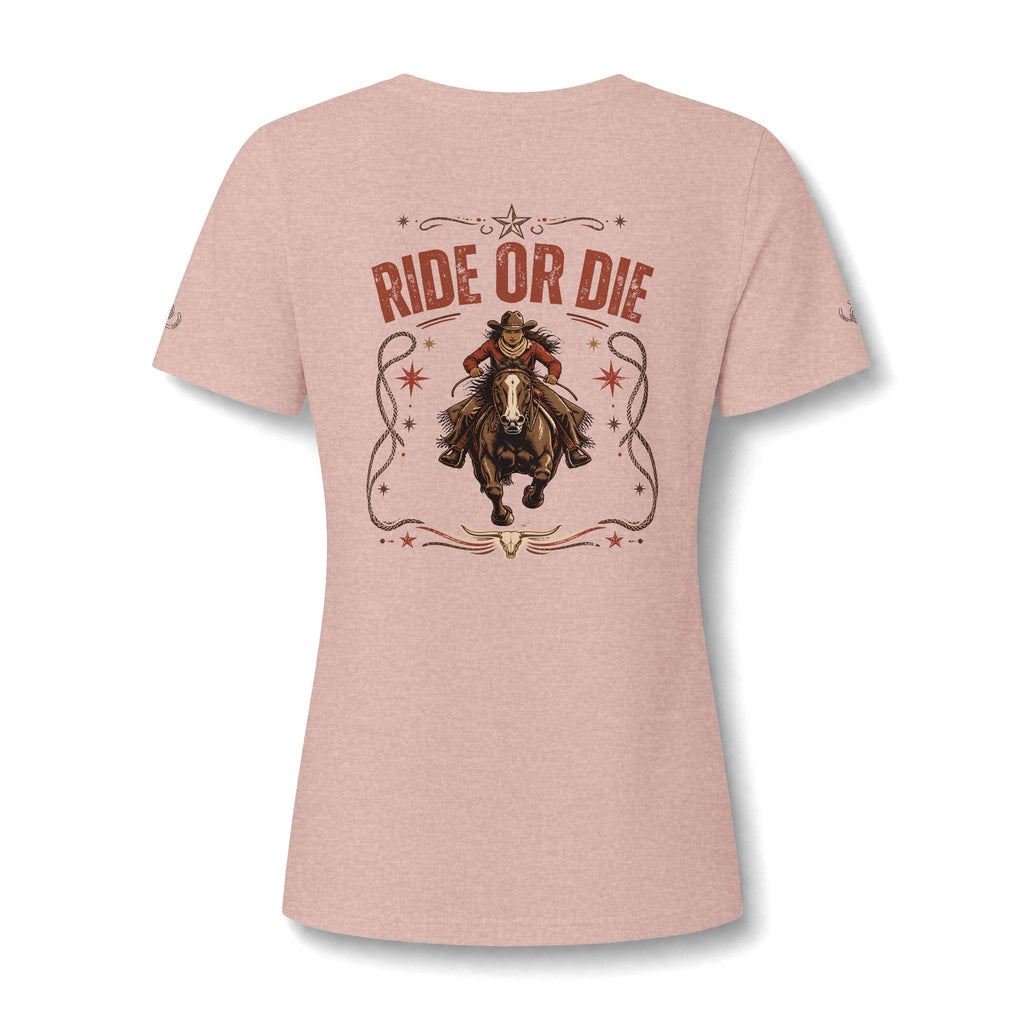 RIDE OR DIE. Vintage Women's V-Neck Tee
