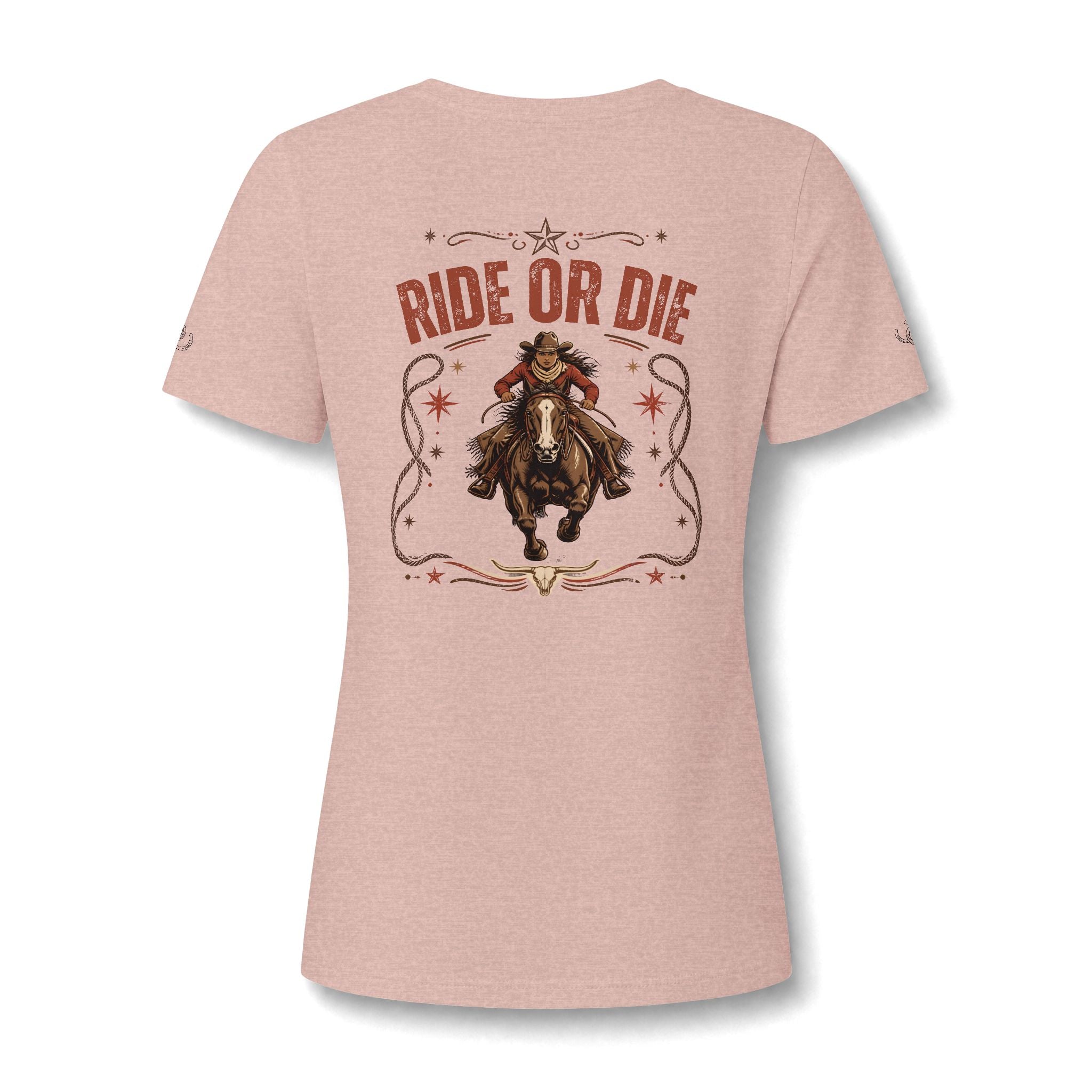 RIDE OR DIE. Vintage Women's V-Neck Tee