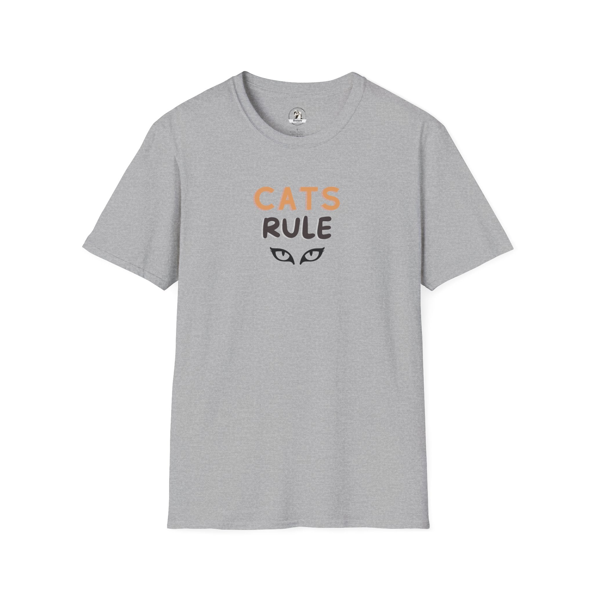 Cats Rule T‑Shirt — Cute Cat Eyes Graphic Tee for Cat Lovers