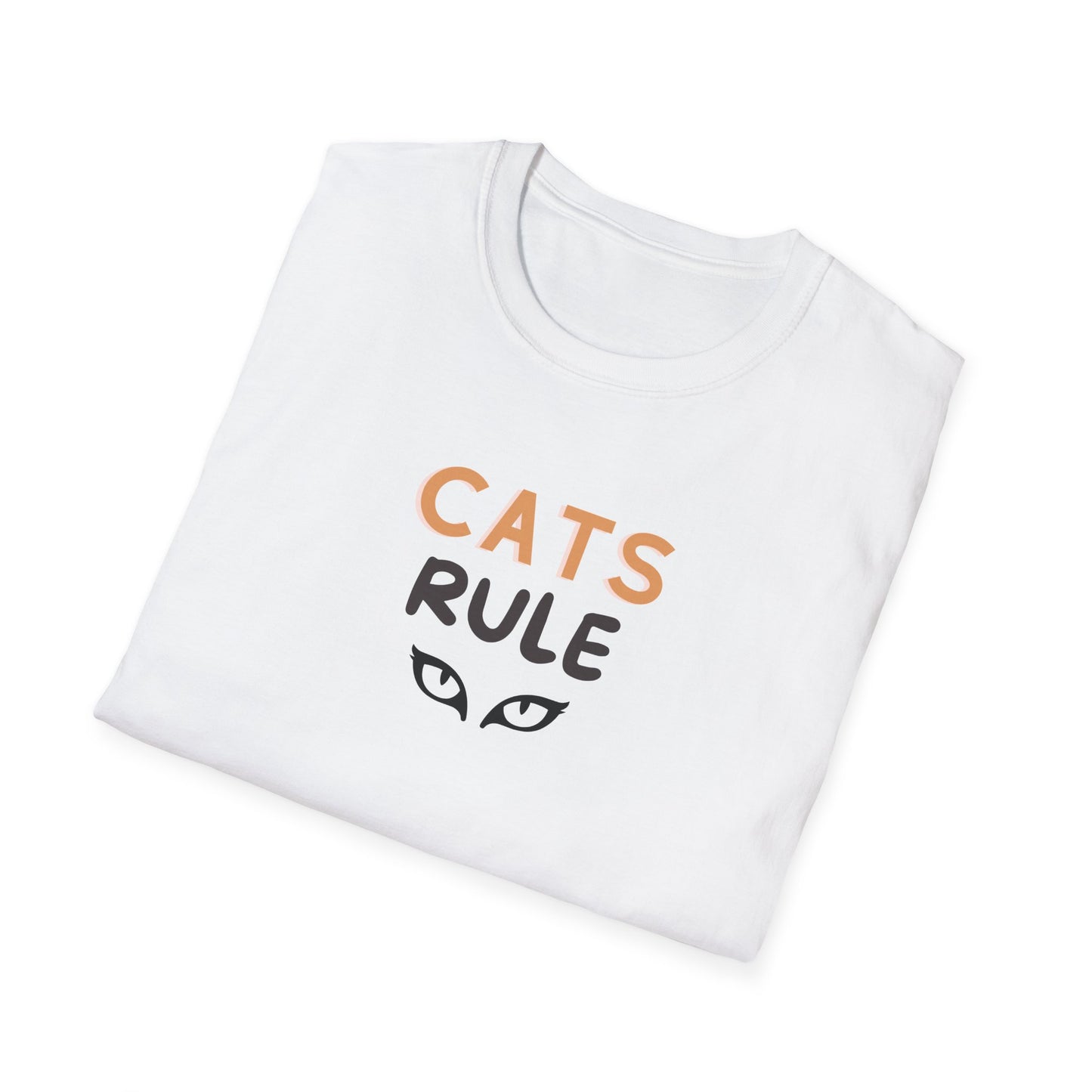 Cats Rule T‑Shirt — Cute Cat Eyes Graphic Tee for Cat Lovers