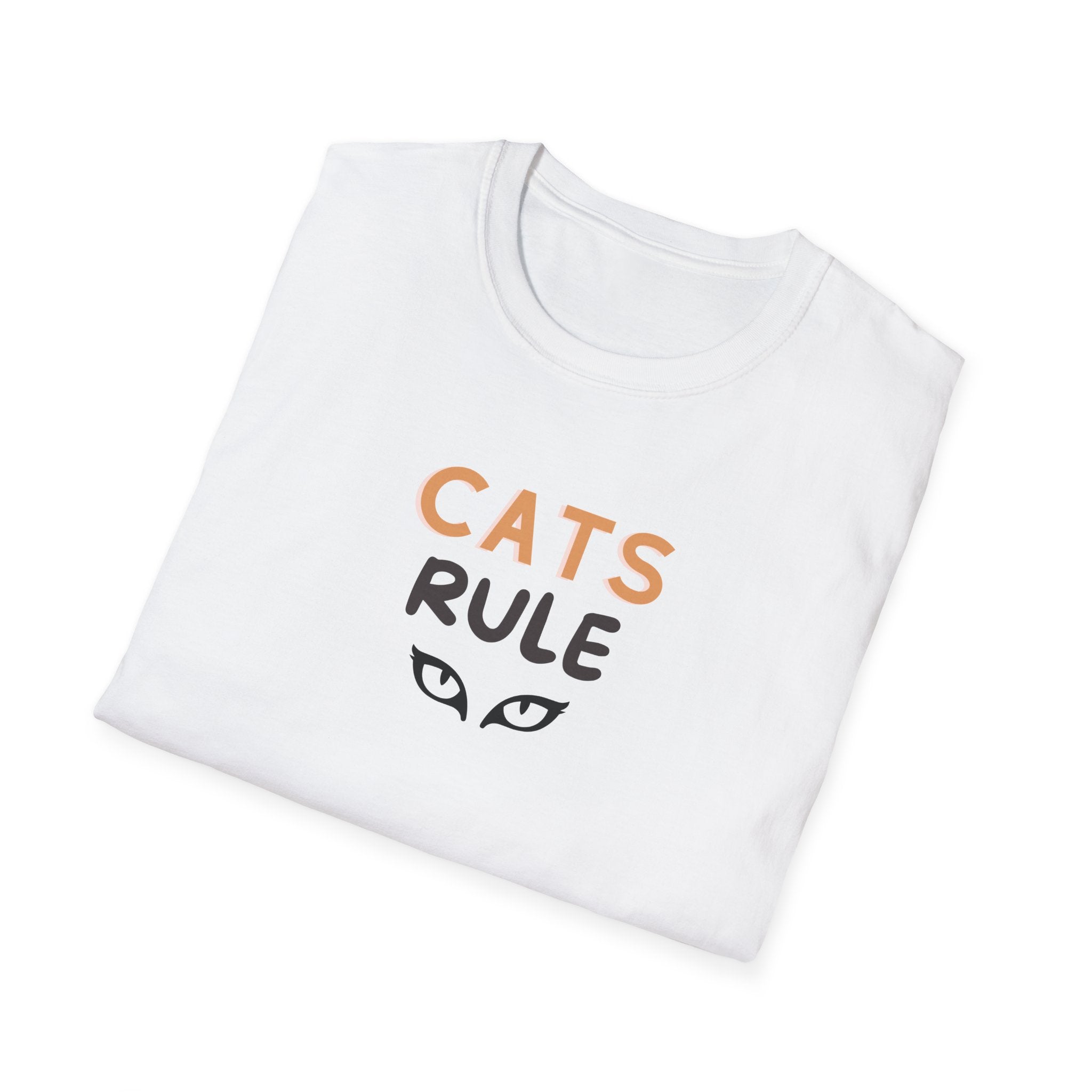 Cats Rule T‑Shirt — Cute Cat Eyes Graphic Tee for Cat Lovers