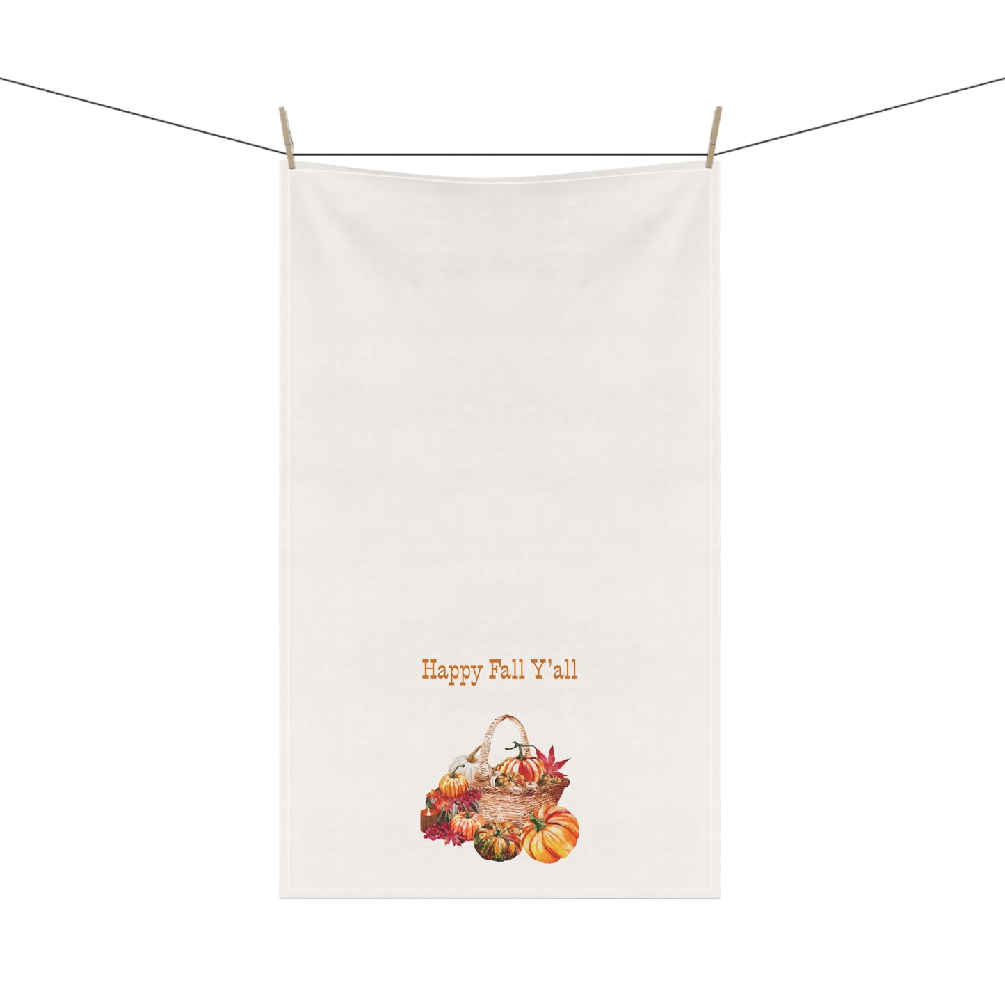 "Happy Fall Y'all!" Autumn Kitchen Tea Towels, Cozy Fall Home Decor, Thanksgiving Gift, Welcome to Fall Y'all, Farmhouse Style Kitchen Linen