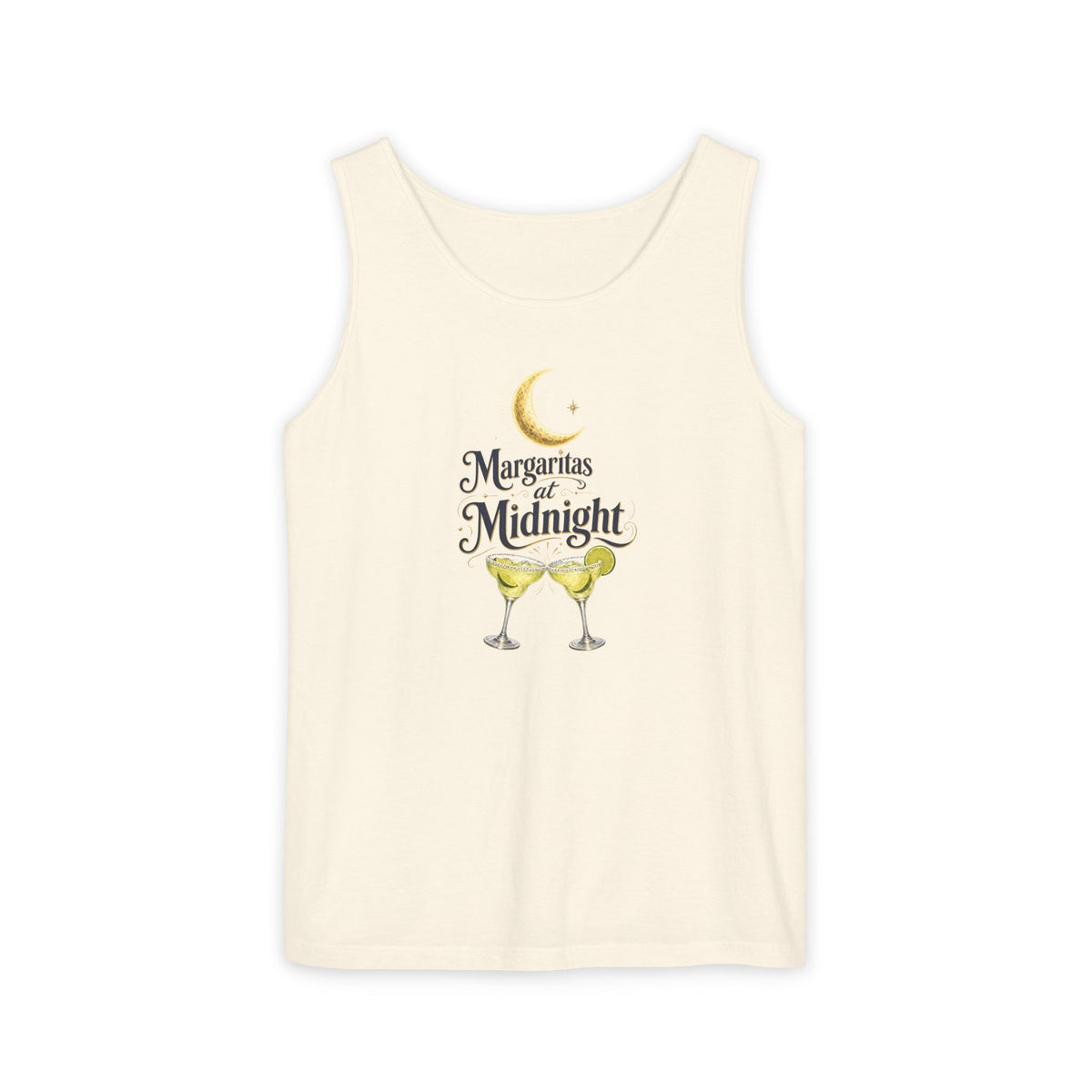 Margaritas at Midnight Tank Top — Women’s/Unisex Cocktail Moon Graphic Tank