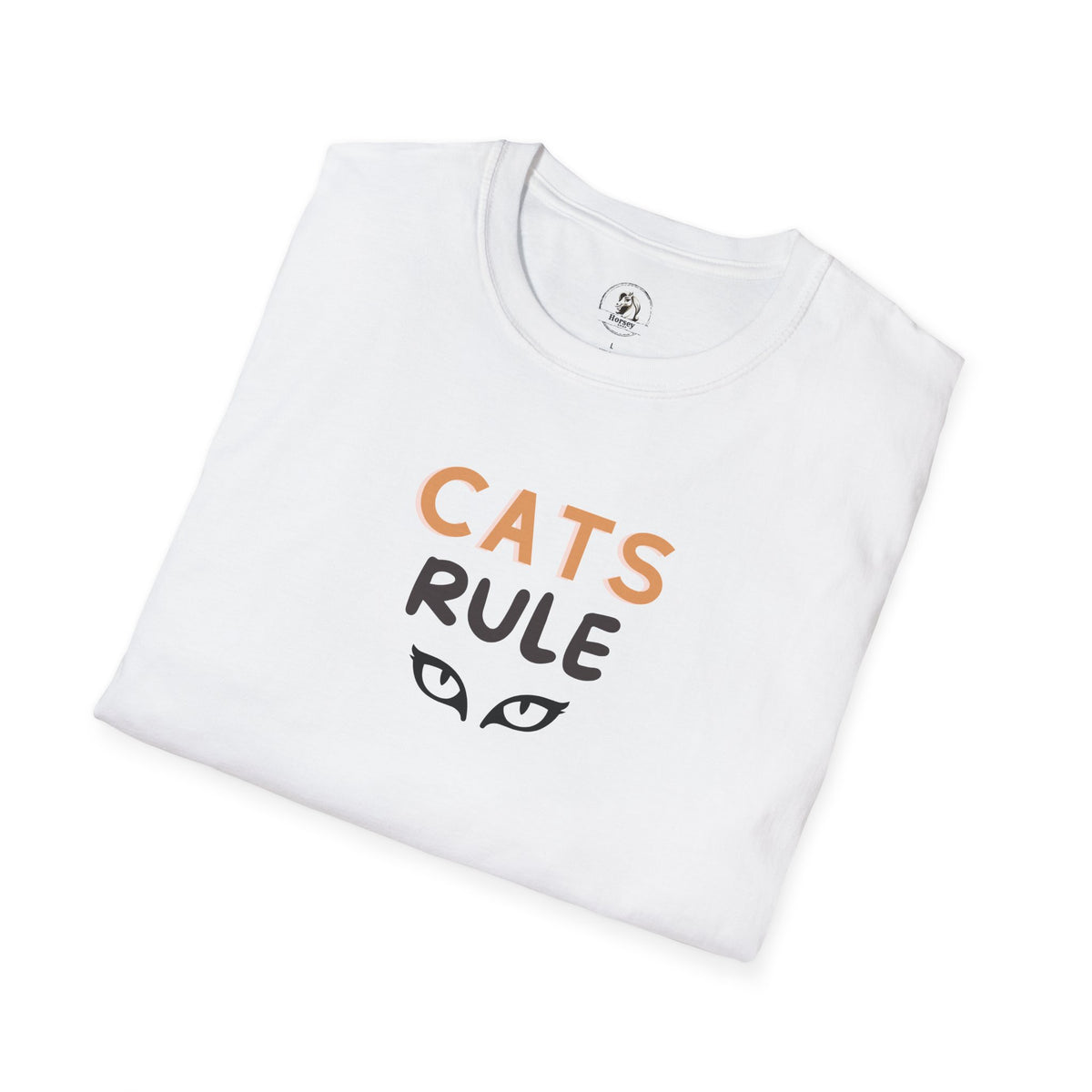 Cats Rule T‑Shirt — Cute Cat Eyes Graphic Tee for Cat Lovers
