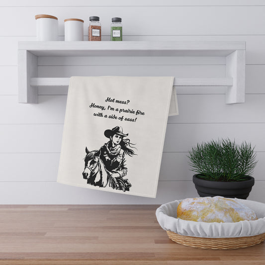 Cowgirl Sass Tea Towels - Rustic Kitchen Decor, Western Home Accent, Farmhouse Gift, Functional Art, Unique Hostess Present