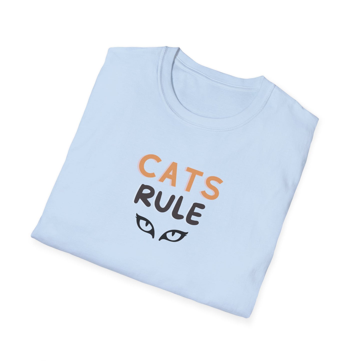 Cats Rule T‑Shirt — Cute Cat Eyes Graphic Tee for Cat Lovers