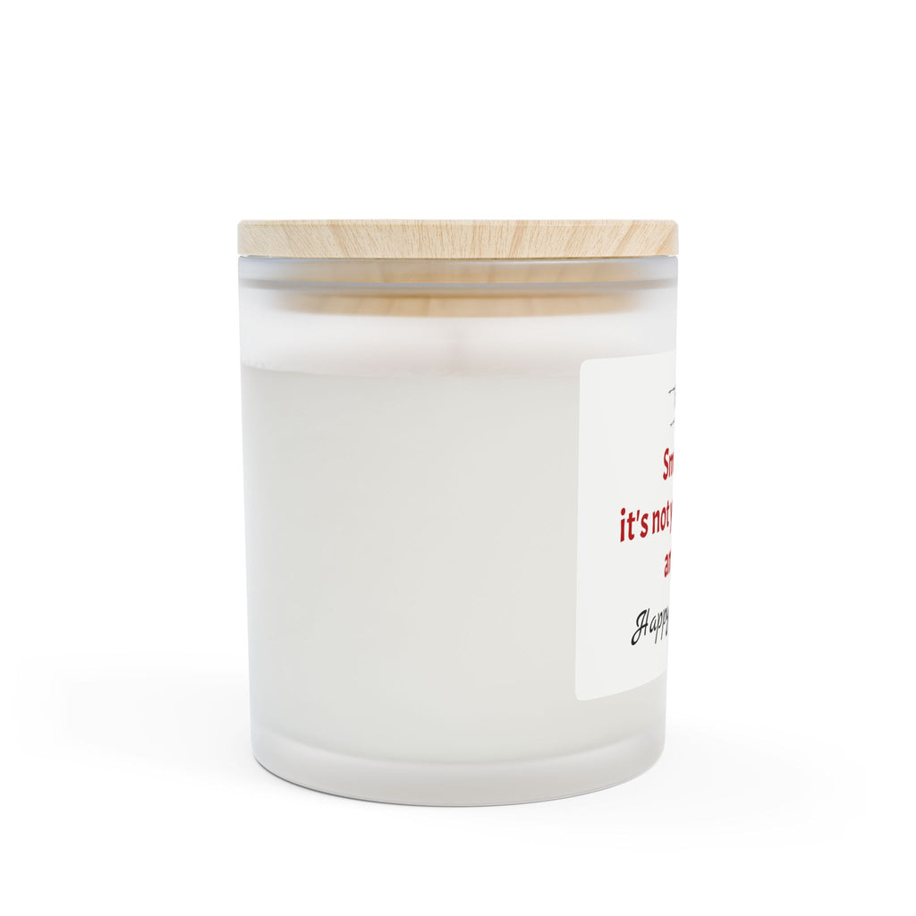 Happy Retirement Candle – “Smells Like It’s Not Your Problem Anymore” Frosted Glass 11oz