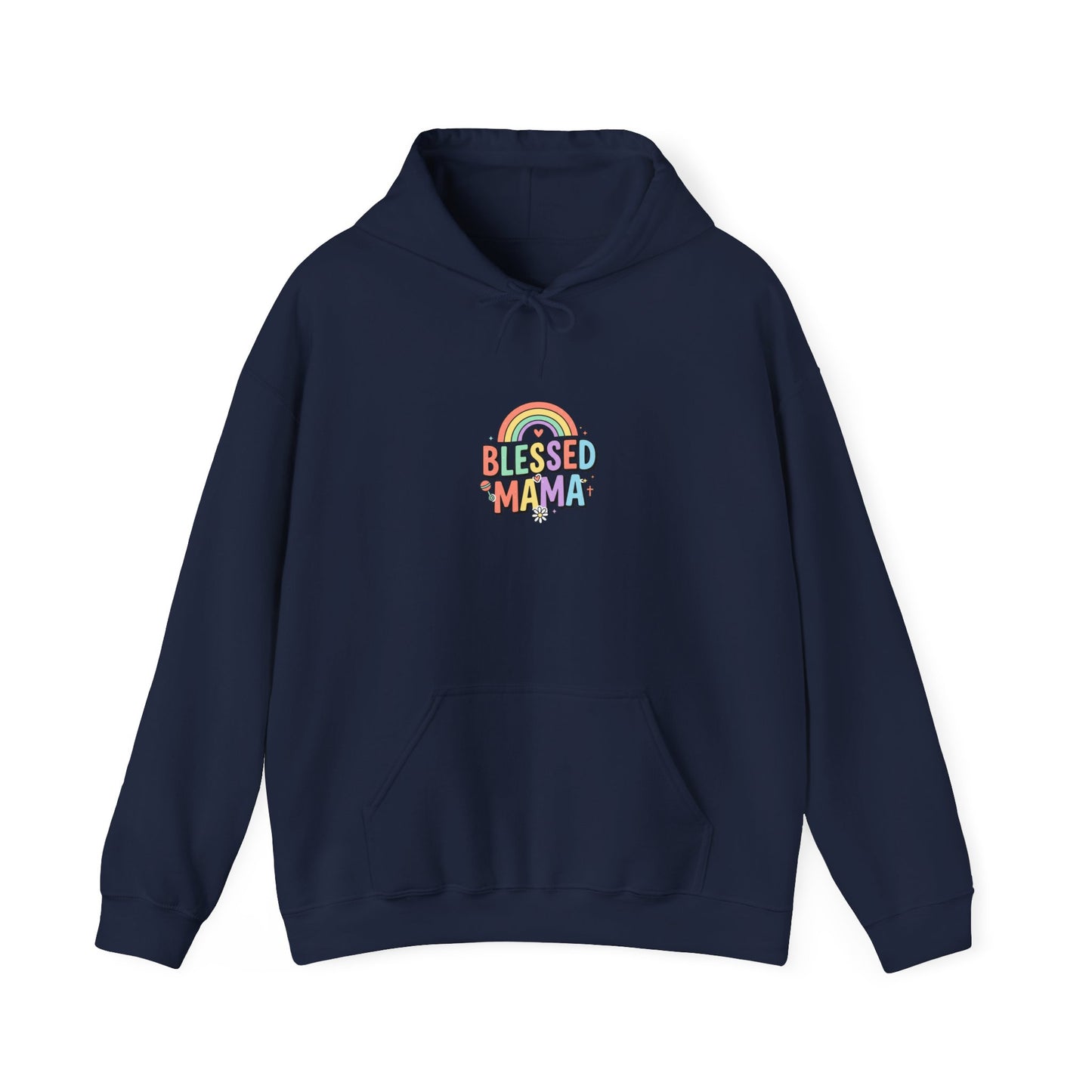 Blessed Mama Rainbow Hoodie | Christian Scripture, Colorful Faith