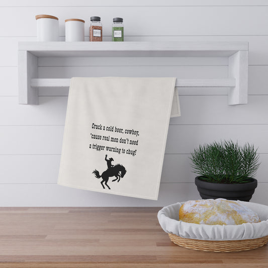 Cowboy Humor Tea/Bar Towels, Fun Kitchen Decor, Western Style Towels, Great for Gifting, Rustic Home, Barbecue Essentials