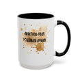 Coffee Mug — “Adulting Fuel. Possibly Spiked” Accent Ceramic Coffee Mug (15oz)