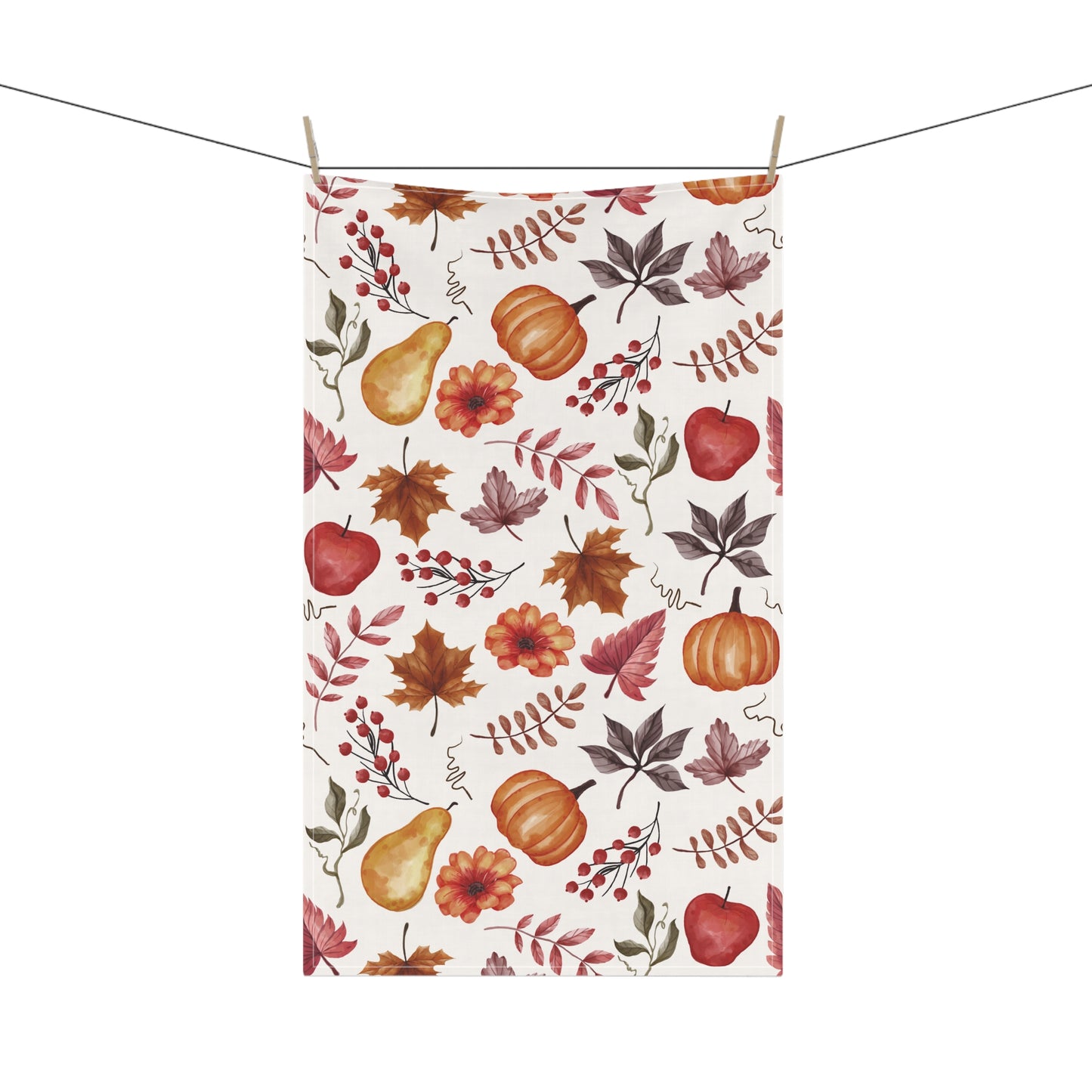 Autumn Floral Tea Towels, Fall Kitchen Decor, Harvest Home Accessories, Thanksgiving Gift, Cozy Kitchen Textile
