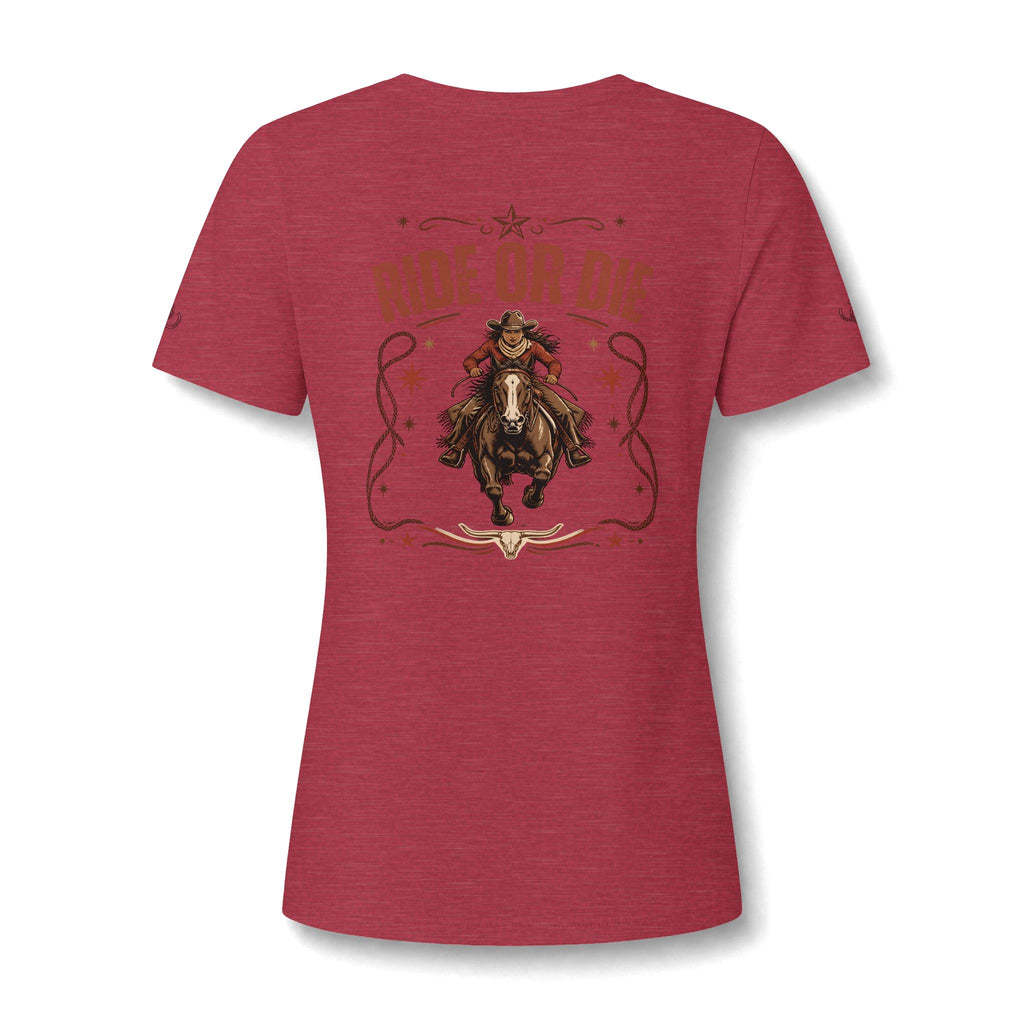 RIDE OR DIE. Vintage Women's V-Neck Tee