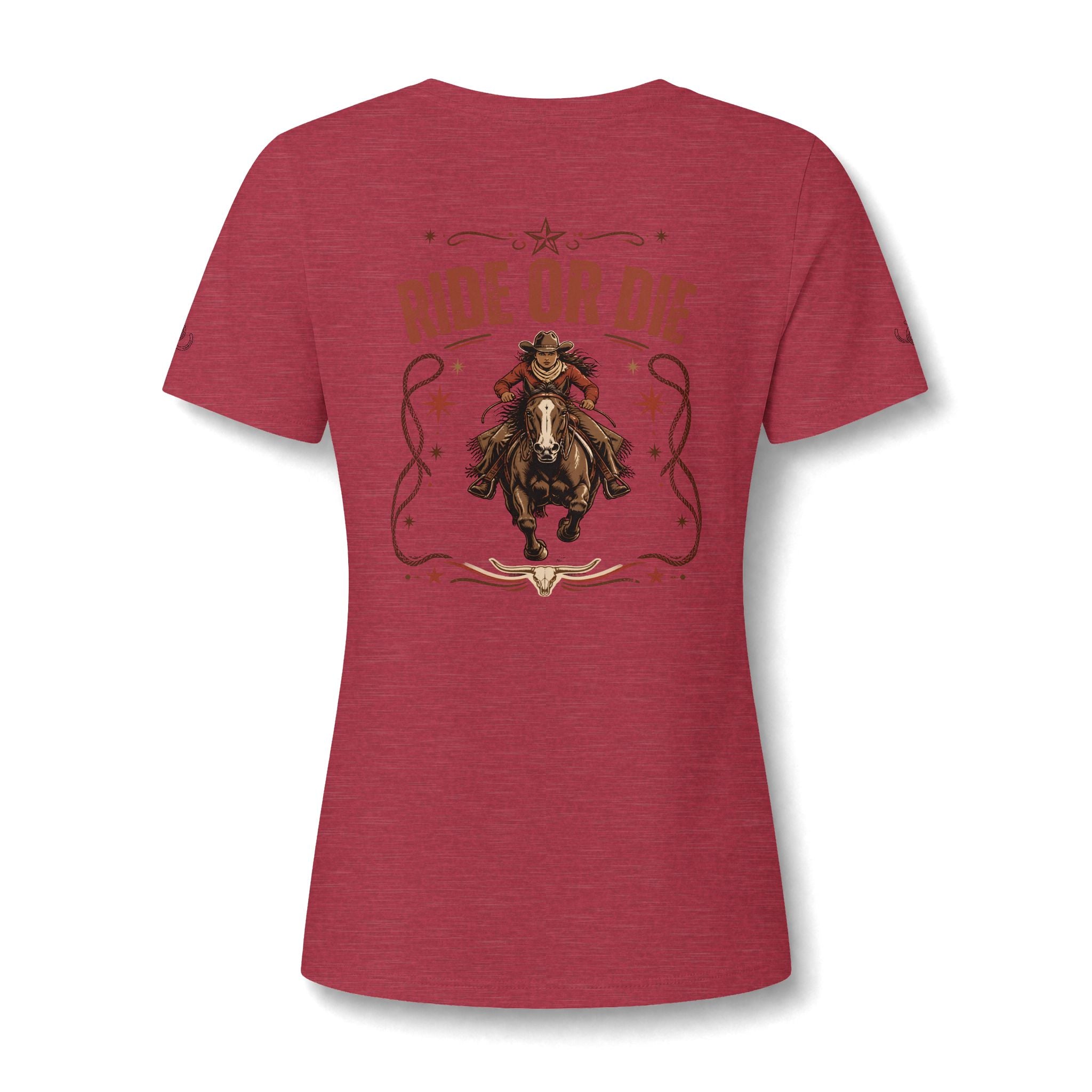 RIDE OR DIE. Vintage Women's V-Neck Tee