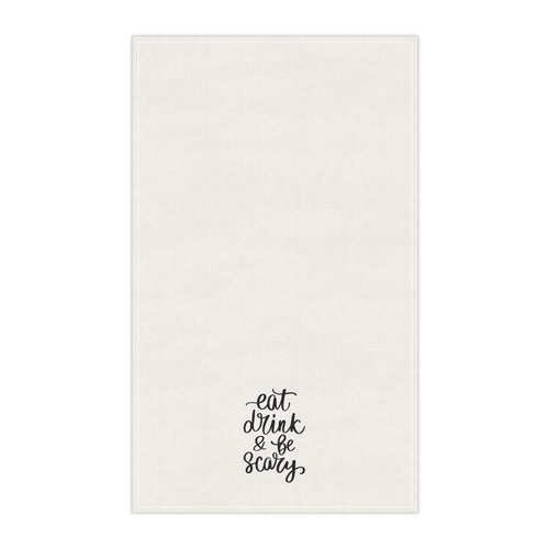 "Eat Drink and be Scary" Halloween-Themed Cotton Kitchen Tea Towels, Fun & Functional Decor for Spooky Celebrations, Gifts for Home Cooks & Party Hosts