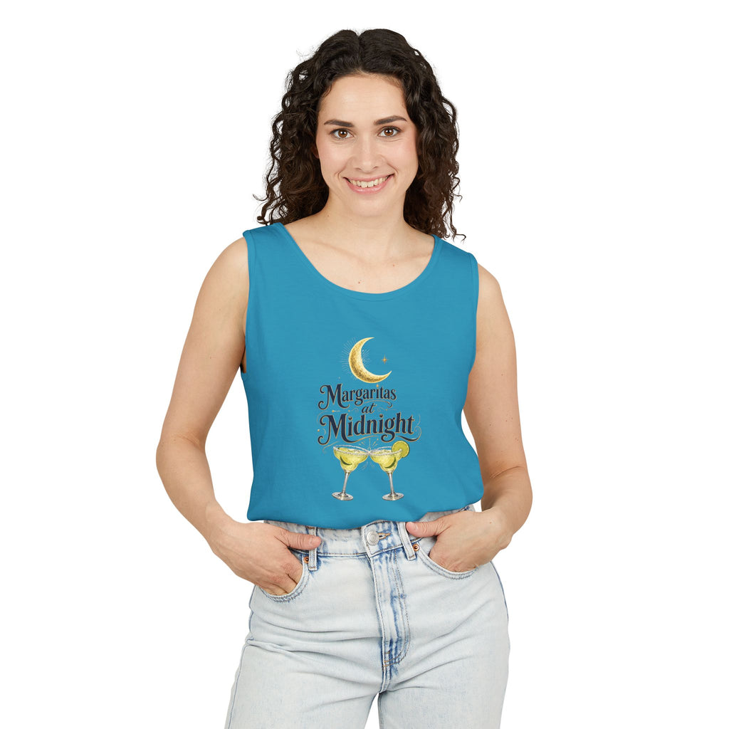 Margaritas at Midnight Tank Top — Women’s/Unisex Cocktail Moon Graphic Tank