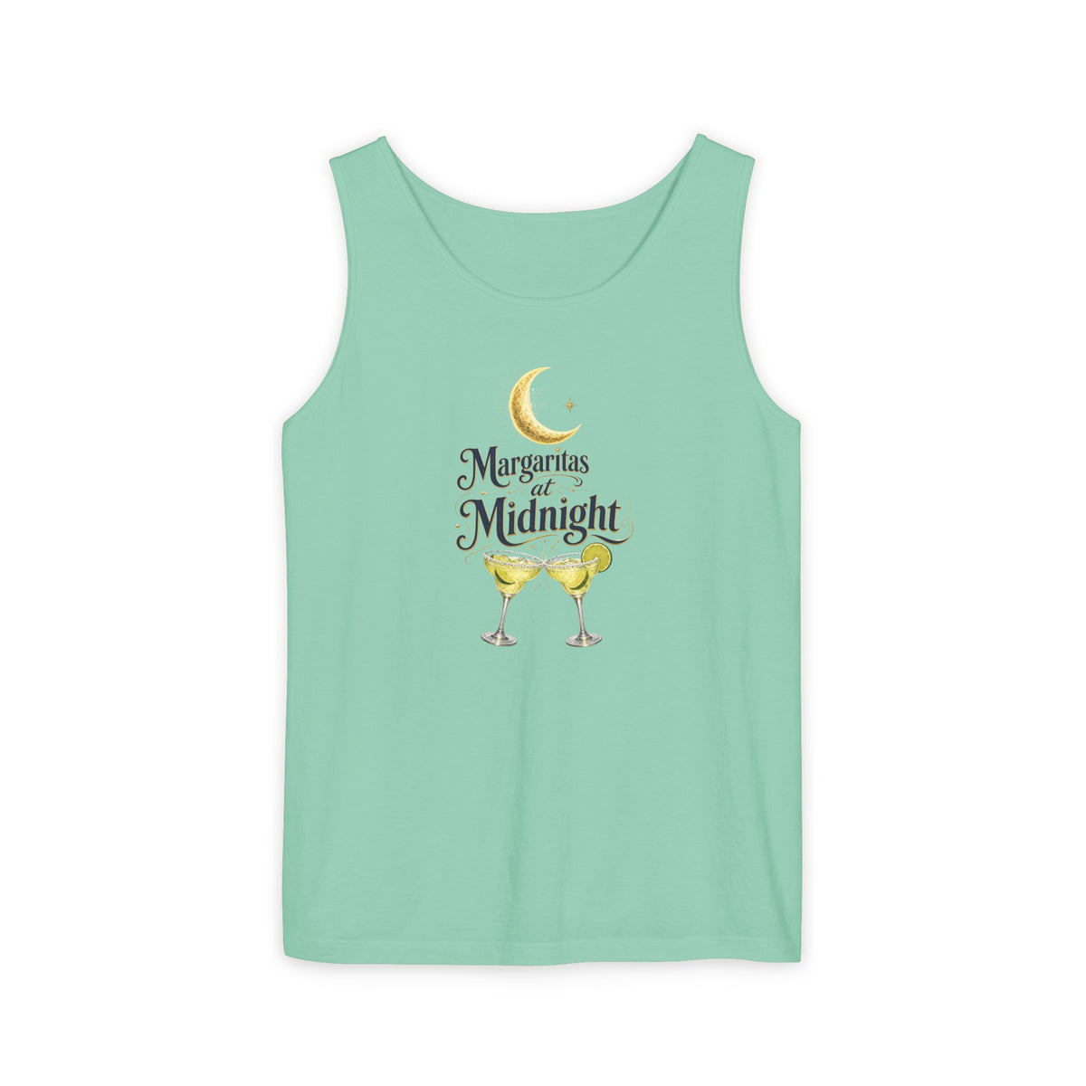 Margaritas at Midnight Tank Top — Women’s/Unisex Cocktail Moon Graphic Tank