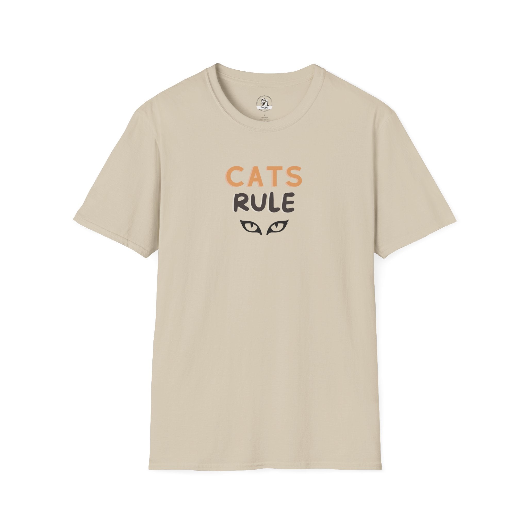 Cats Rule T‑Shirt — Cute Cat Eyes Graphic Tee for Cat Lovers