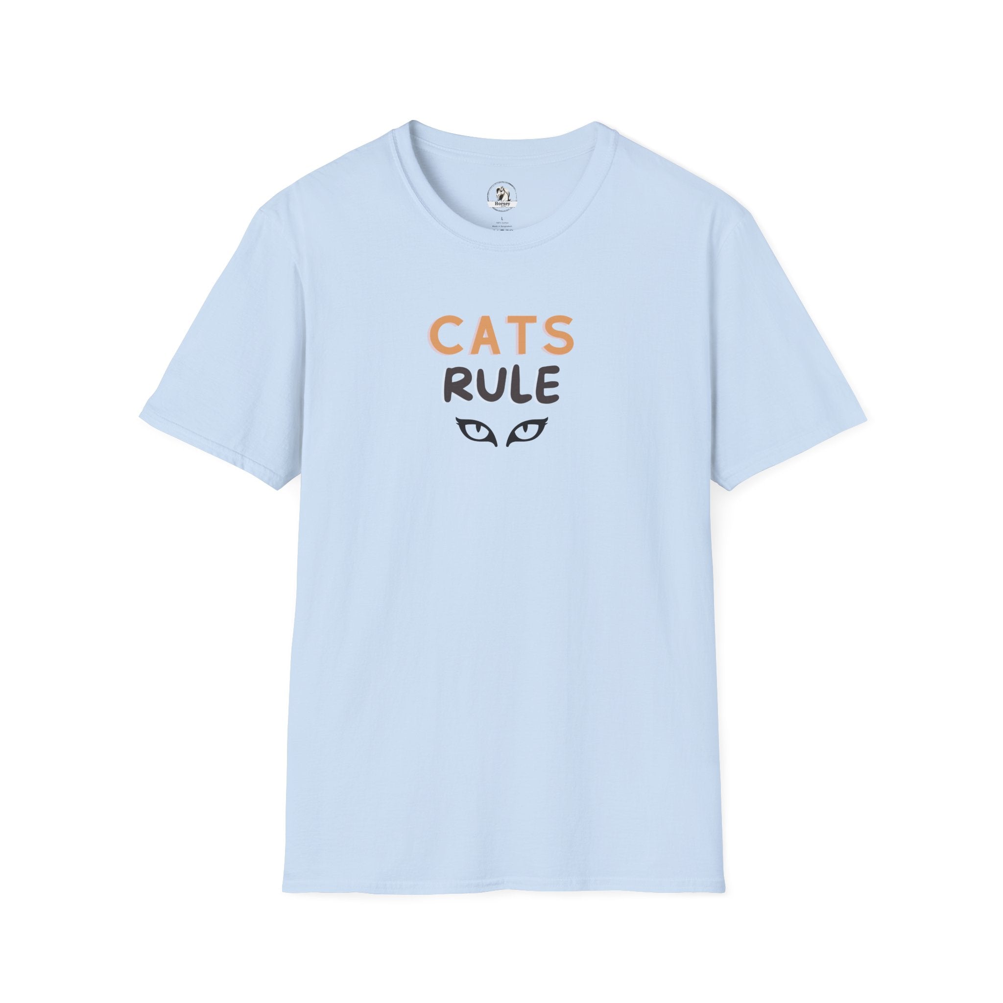 Cats Rule T‑Shirt — Cute Cat Eyes Graphic Tee for Cat Lovers