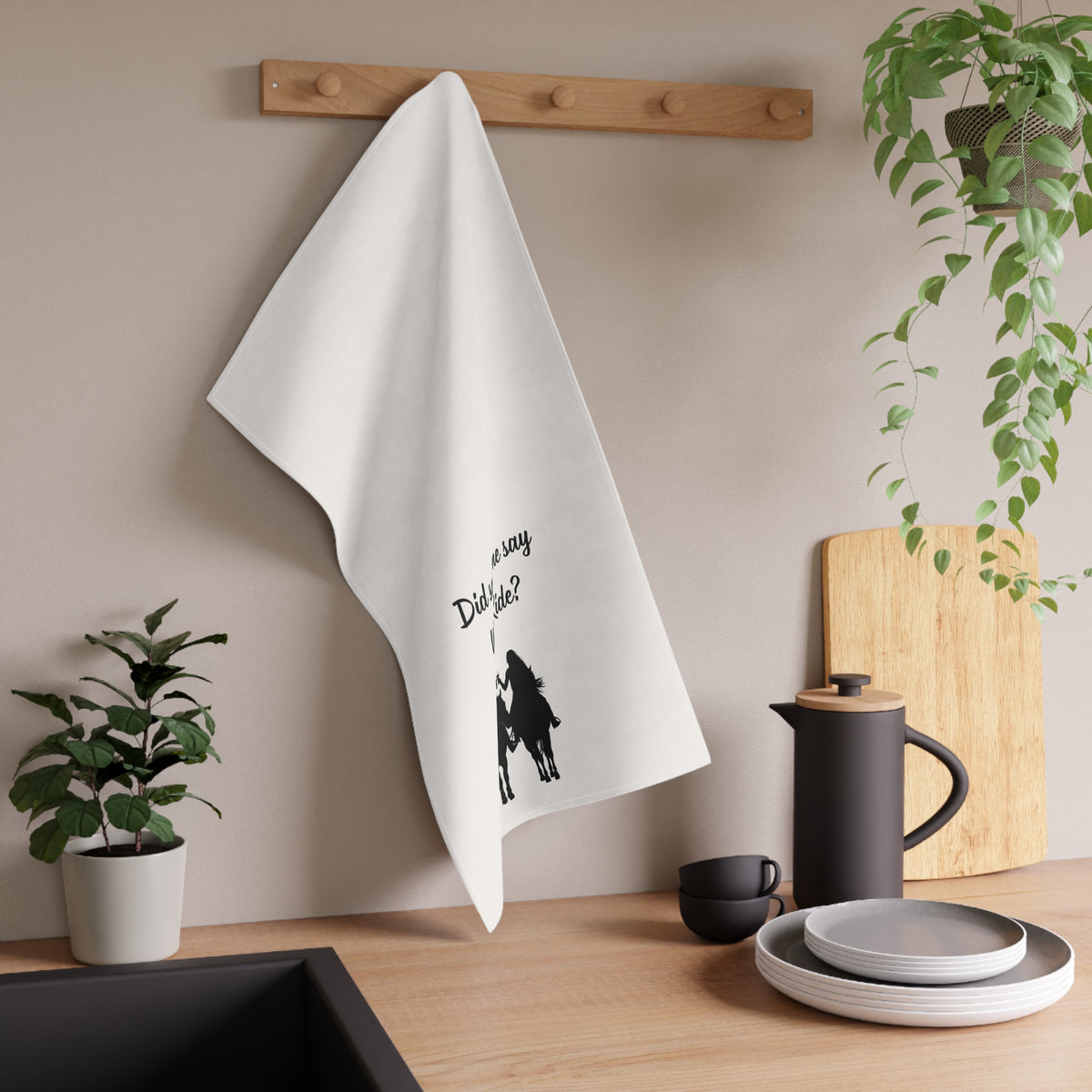"Did someone say Wine Ride?" Cowgirl Wine Ride Tea/Bar Towels, Western Kitchen Decor, Retro Cowgirl Design, Farmhouse Towels, Kitchen Towels with Wine Theme, Vintage Tea