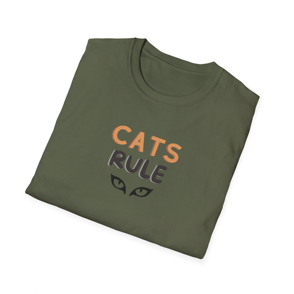 Cats Rule T‑Shirt — Cute Cat Eyes Graphic Tee for Cat Lovers