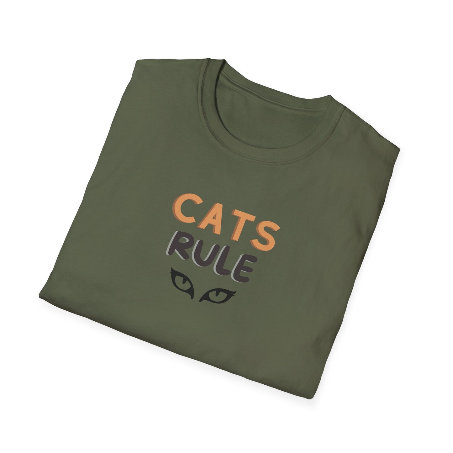 Cats Rule T‑Shirt — Cute Cat Eyes Graphic Tee for Cat Lovers