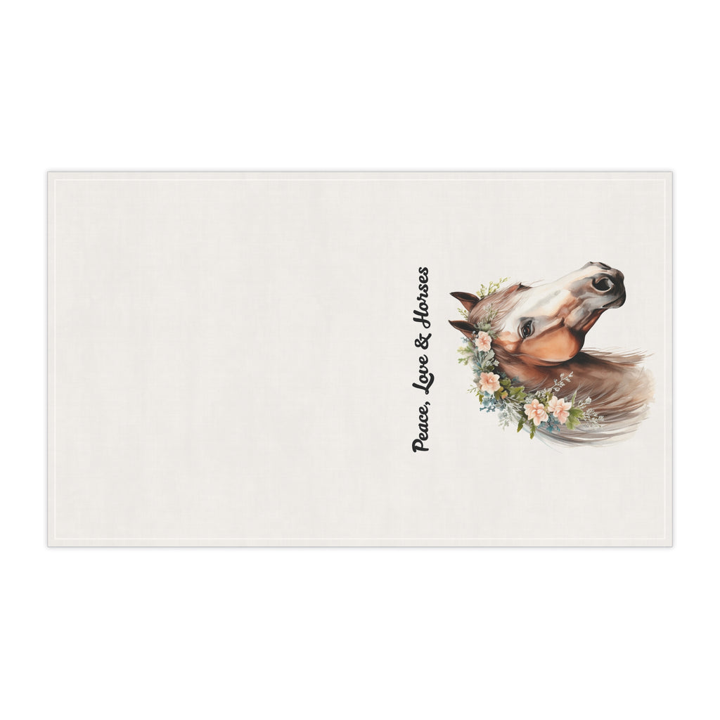 Peace, Love & Horses Tea Towels - Perfect for Equestrian Homes, Farmhouse Decor, Horse Lovers, Kitchen Essentials, Gift for Animal Lovers