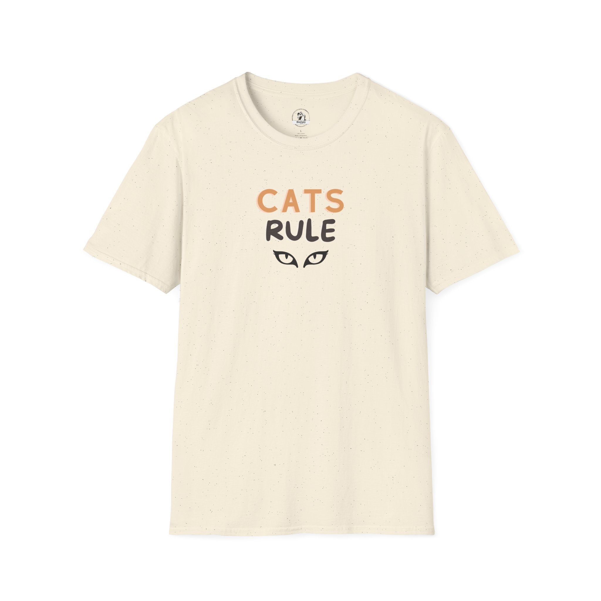 Cats Rule T‑Shirt — Cute Cat Eyes Graphic Tee for Cat Lovers
