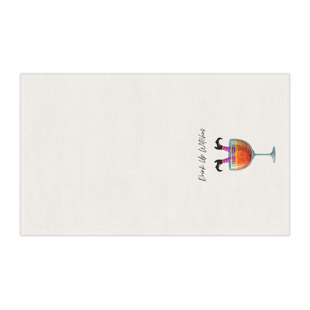"Drink Up Witches" Fun Cocktail Tea Towels, Kitchen Decor, Halloween Gifts, Cotton Towels for Cooking, Housewarming Essentials