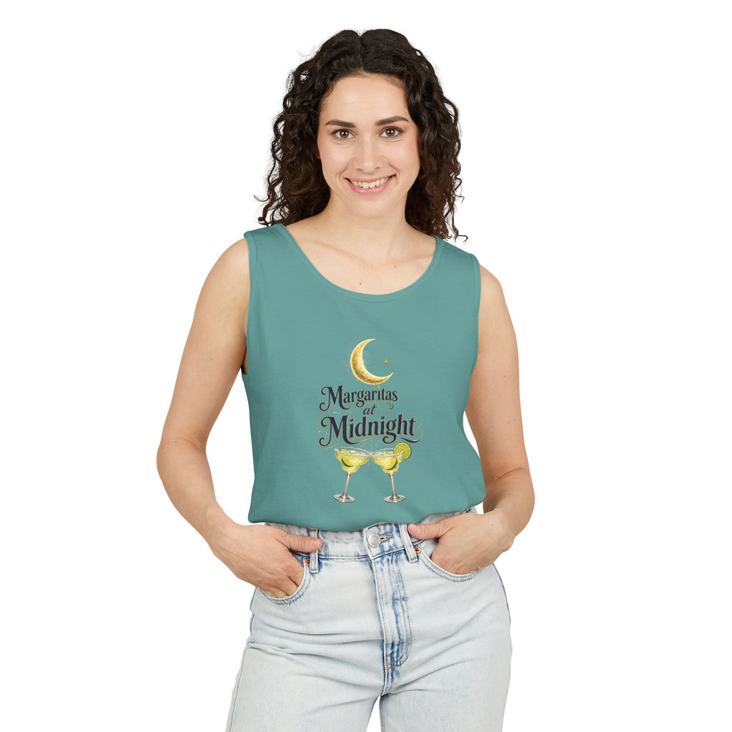 Margaritas at Midnight Tank Top — Women’s/Unisex Cocktail Moon Graphic Tank