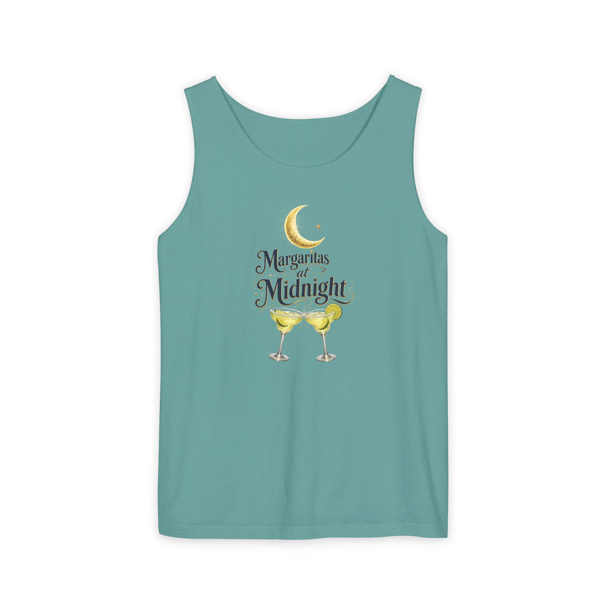 Margaritas at Midnight Tank Top — Women’s/Unisex Cocktail Moon Graphic Tank