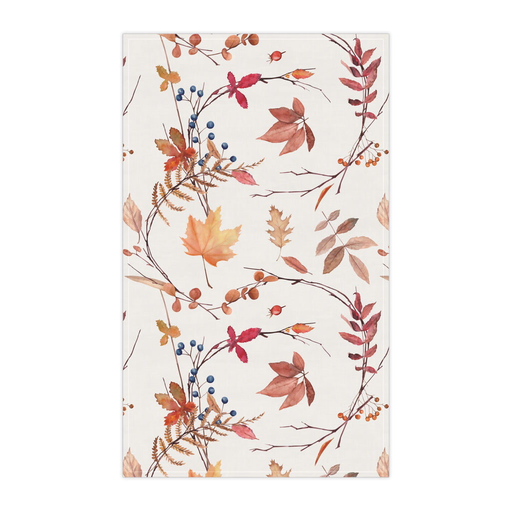 Fall foliage Tea Towels, Fall Kitchen Decor, Seasonal Home Textile, Gift for Homemakers, Cooking Essential
