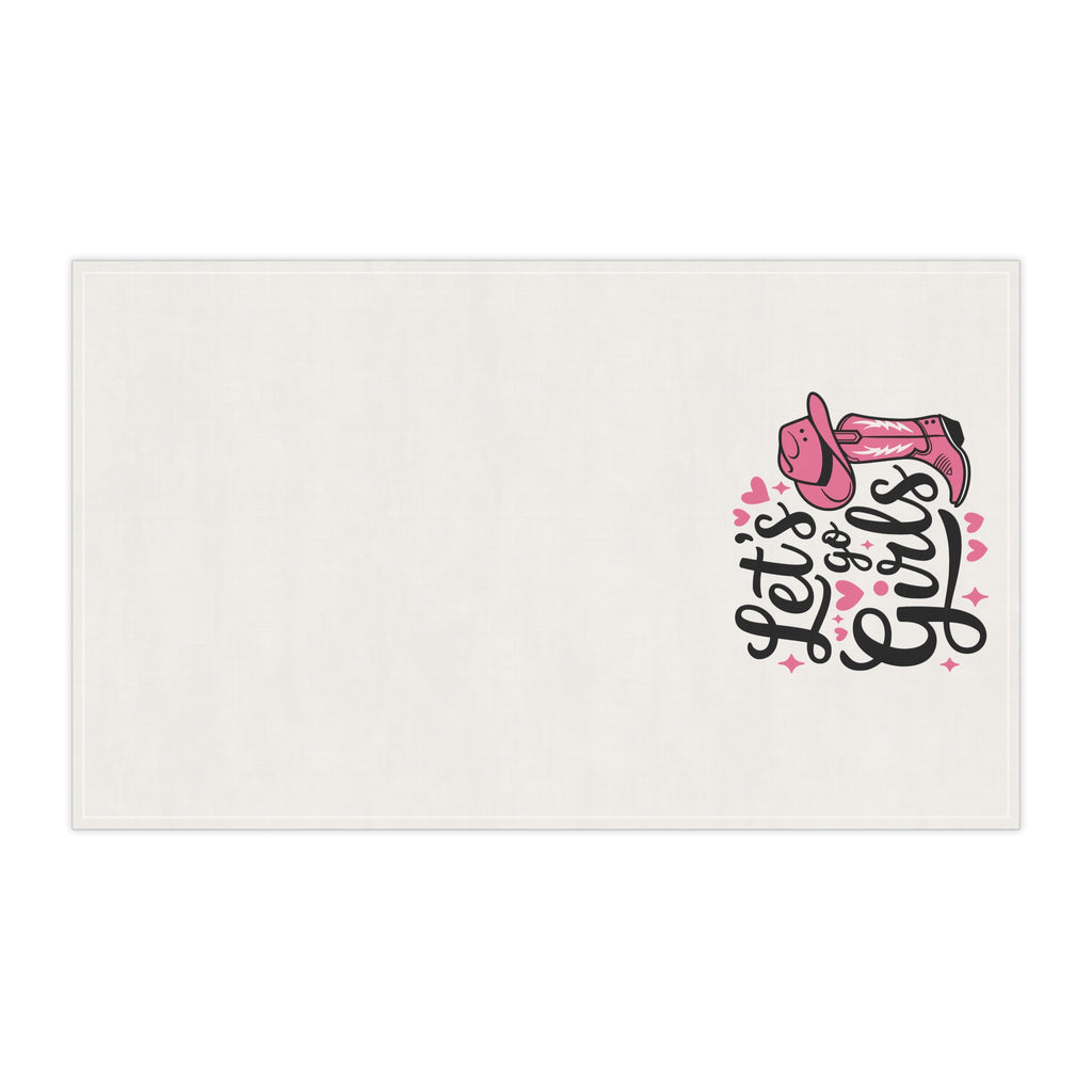 Girls' Western Theme Tea Towels, Let's Go Girls Cowgirl Kitchen Decor, Rustic Home Accents, Gift for Women, Farmhouse Style, Party Essentials