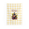 Fall, Flannel and Fermented Grapes - Fall Vineyard Tapestry, Cozy home decor, Autumn wall hanging