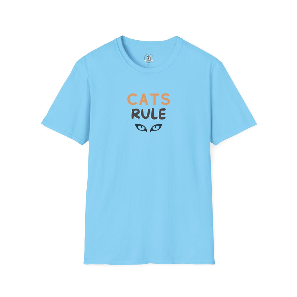 Cats Rule T‑Shirt — Cute Cat Eyes Graphic Tee for Cat Lovers