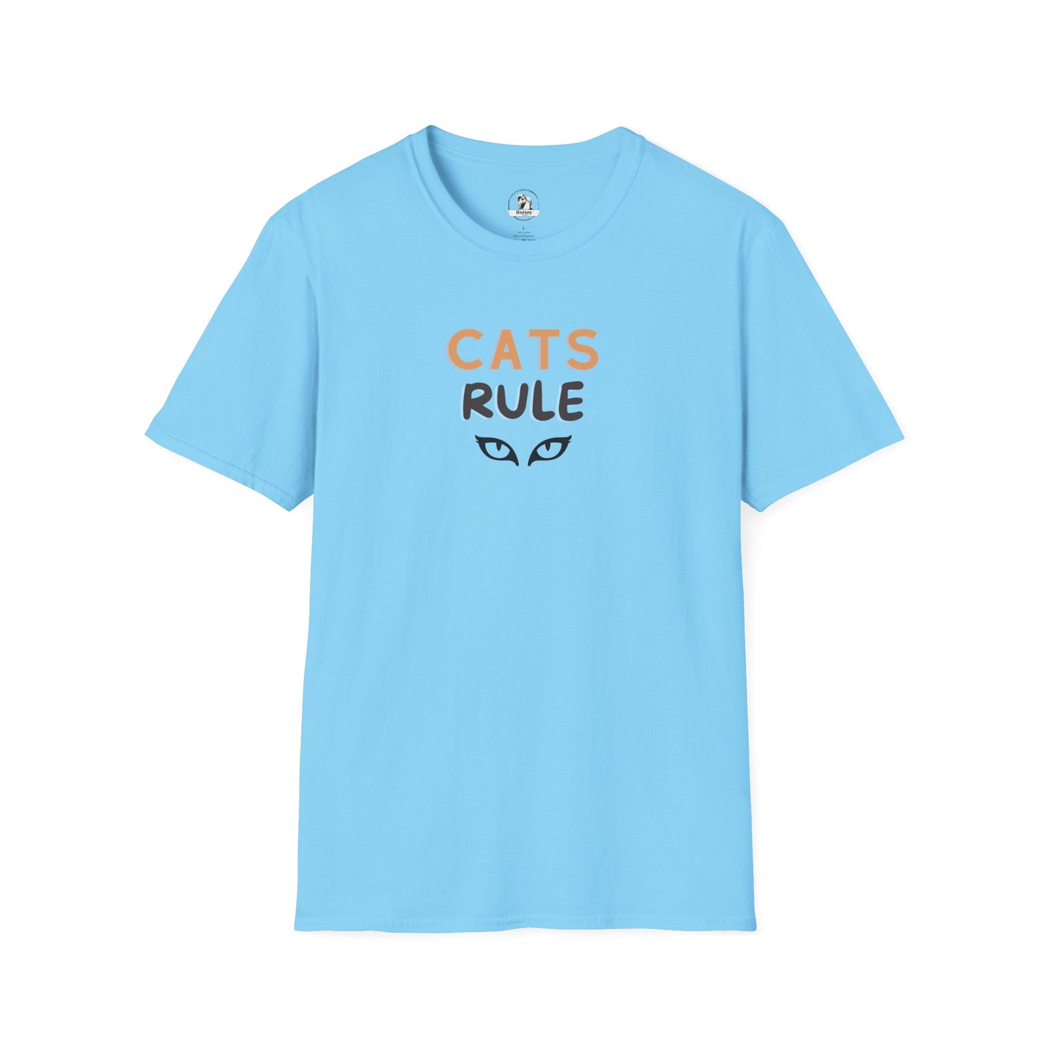 Cats Rule T‑Shirt — Cute Cat Eyes Graphic Tee for Cat Lovers