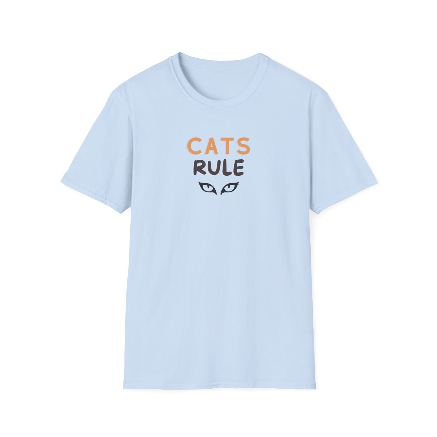 Cats Rule T‑Shirt — Cute Cat Eyes Graphic Tee for Cat Lovers