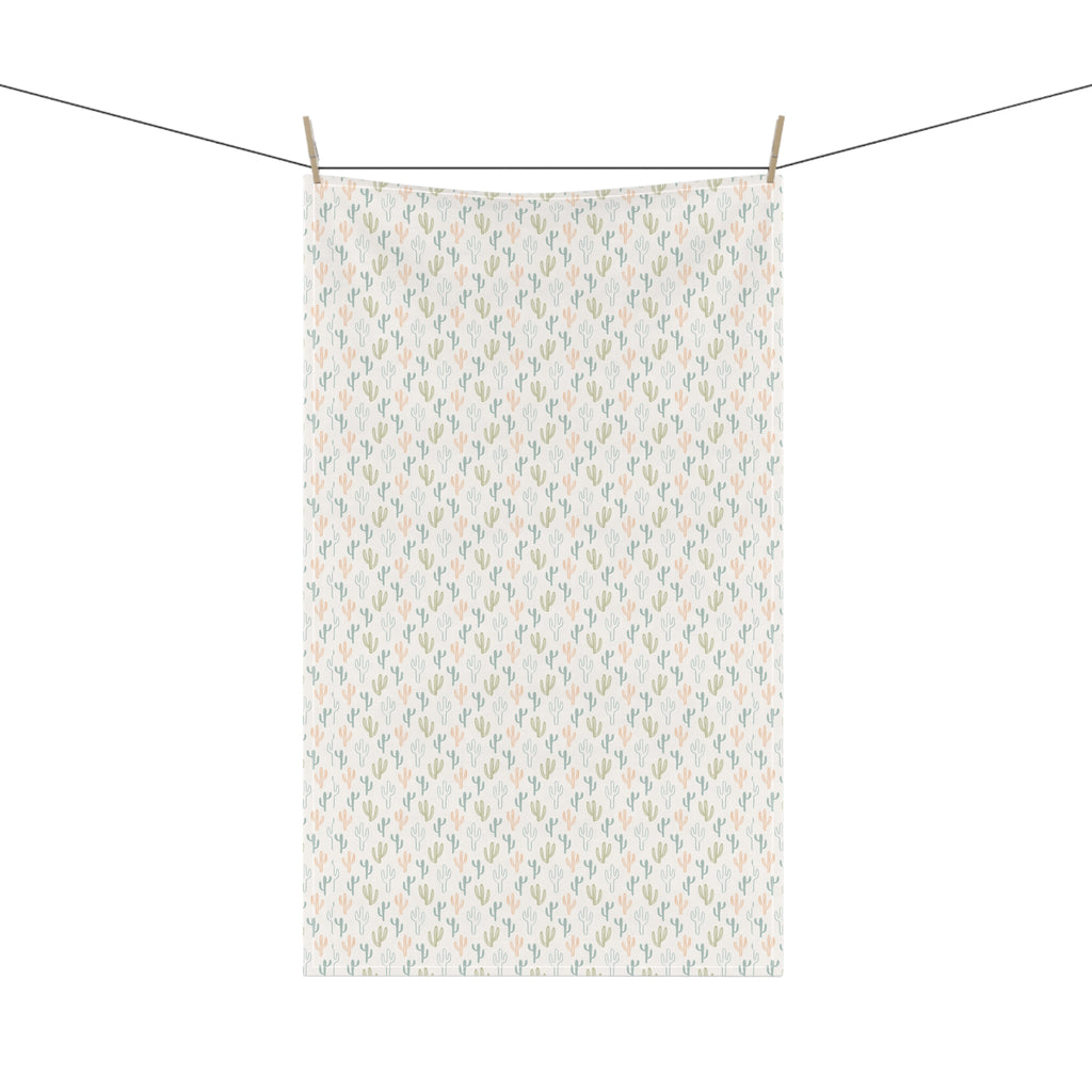 Cactus Print Tea Towels, Western Decor, Natural Cotton Dish Towels, Gift for Home, Rustic Farmhouse Style