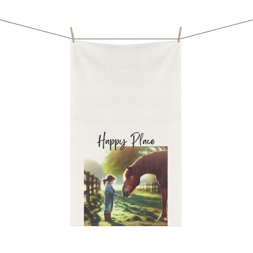 Charming Horse-Themed Tea Towels | Happy Place Home Decor, Gift for Horse Lovers, Farmhouse Kitchen Accessories, Horse Artwork, [...]